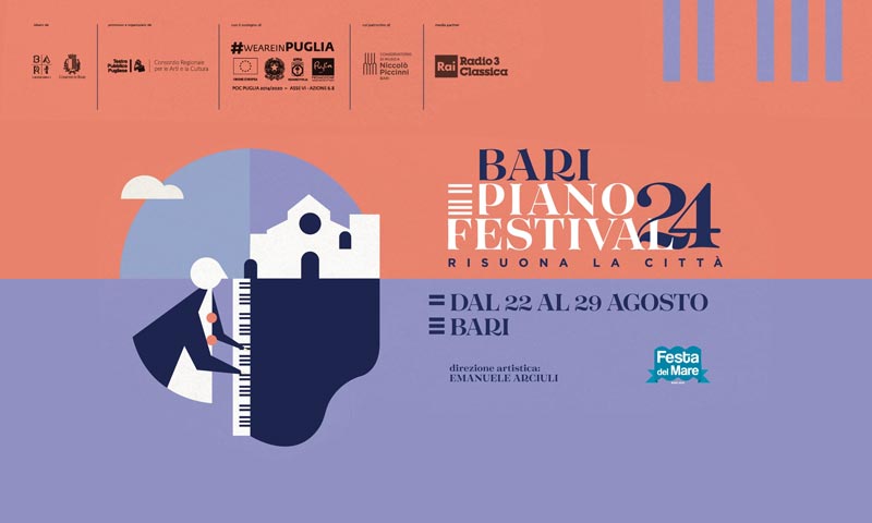  Al via la settima edizione di Bari Piano Festival: apre oggi Alessandro Taverna sul sagrato della Basilica di San Nicola, domani l’esibizione di Iiro Rantala a Torre Quetta 