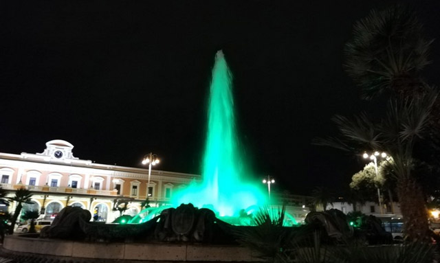  XVII giornata nazionale Sla il 14 settembre la fontana di piazza Moro si illumina di verde 