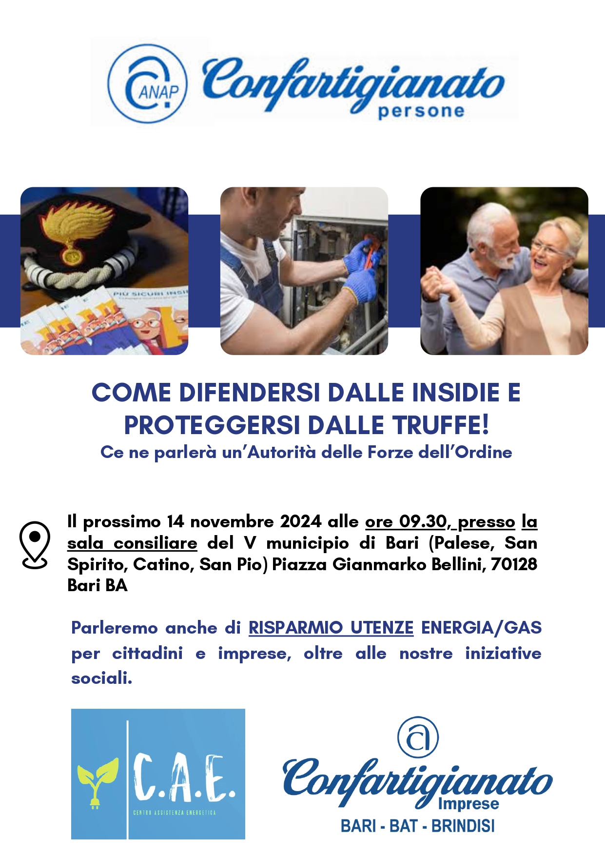  Come difendersi dalle insidie e proteggersi dalle truffe. Evento 14/11/2024 Municipio 5 